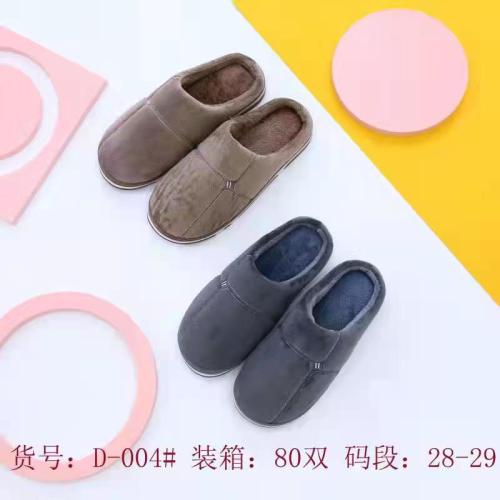cotton slippers men‘s home warm thick-soled wooden floor woolen slippers indoor non-slip slippers wholesale