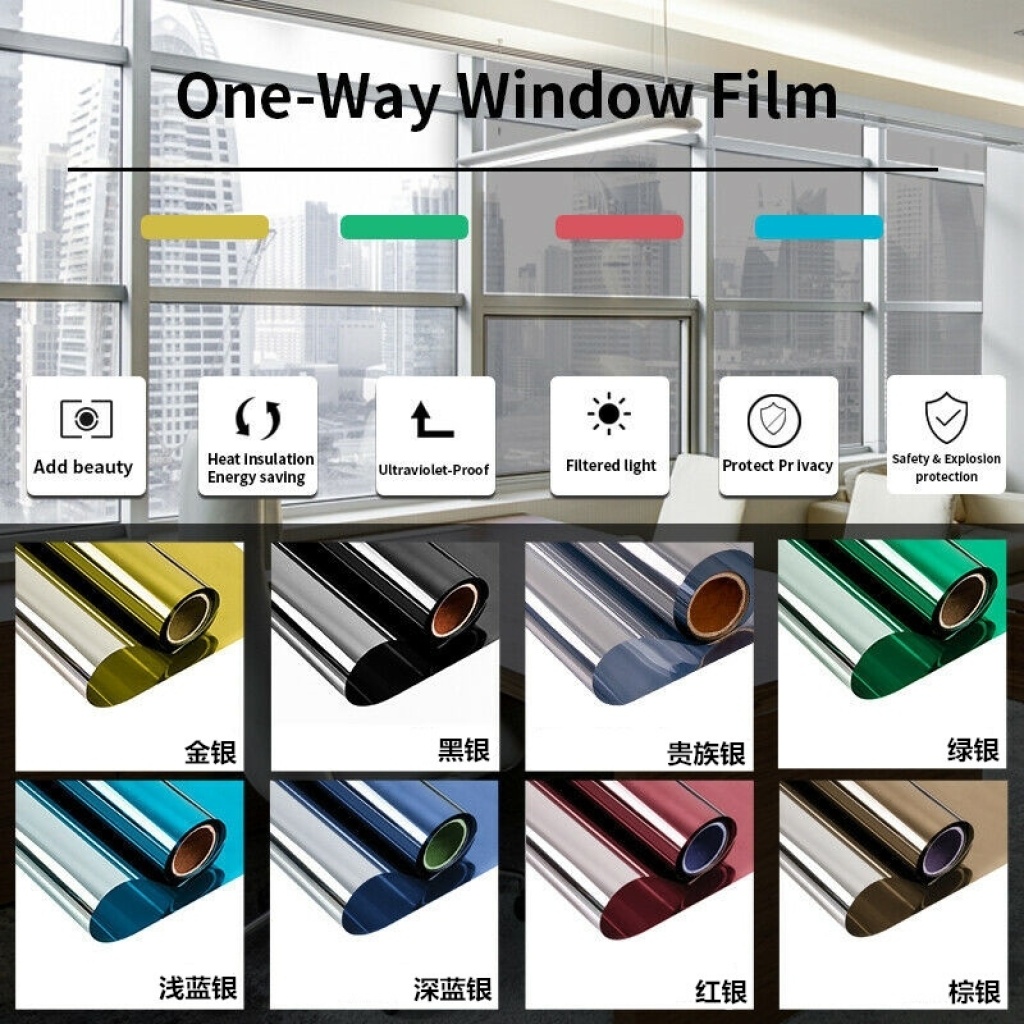 隔热膜窗户防晒玻璃膜全遮光不透光贴膜单向透视防窥家用遮光贴纸详情8