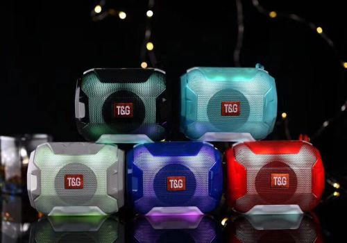 New Tg162 Colorful Light Portable Wireless Bluetooth Speaker Outdoor Card Subwoofer Creative Gift Small Stereo 