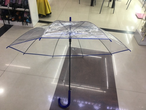 60cm transparent plain edge umbrella pvc green umbrella direct selling low price wholesale mixed color edge umbrella