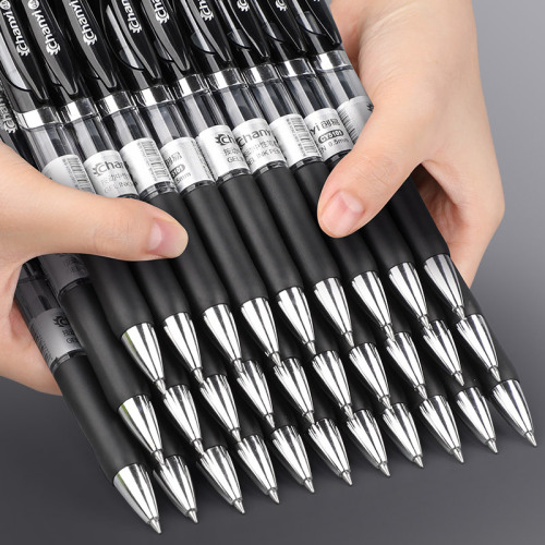 office stationery for students 0.5mm press gel pen examination signature water pen black