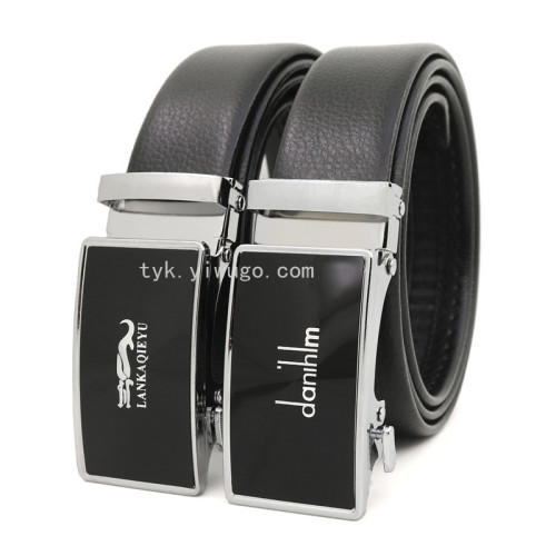 popular men‘s automatic buckle belt imitation leather belt clothing stall supply business pants belt manufacturers wholesale