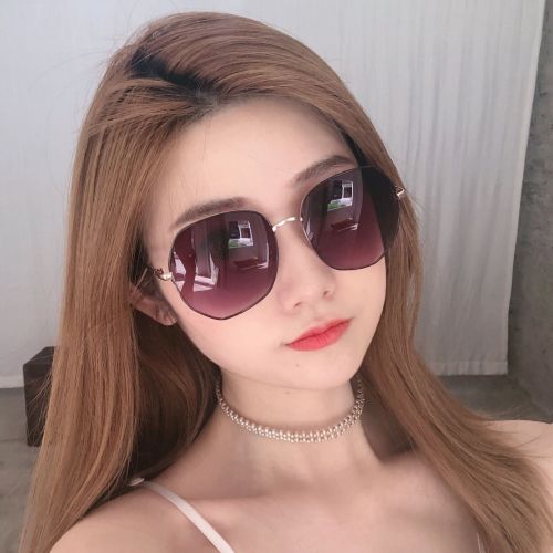 new sunglasses women‘s korean-style fashionable large-frame uv-proof polarized ins sunglasses star internet celebrity same type glasses