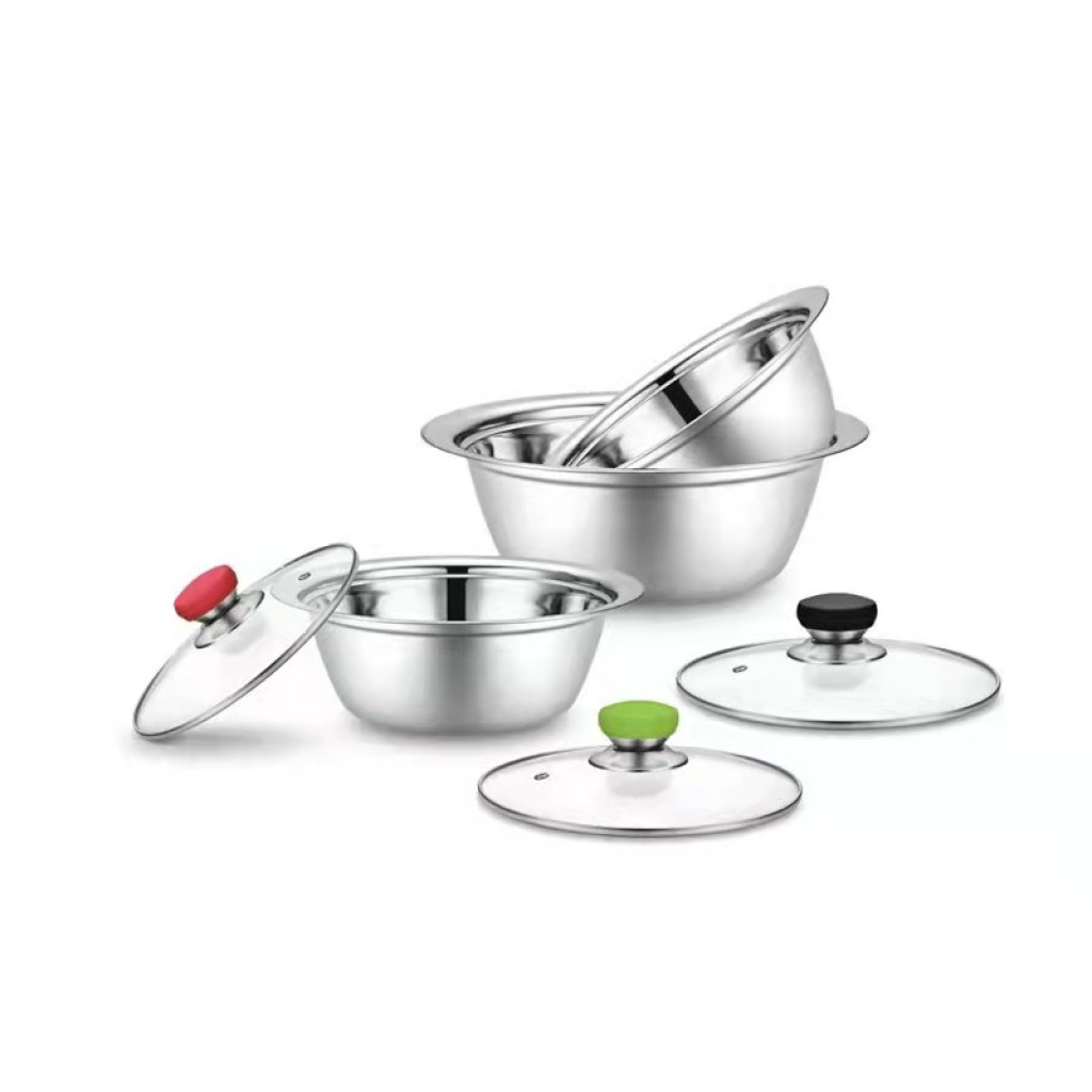 New stainless steel multi-functional grilling basin, vegetable washing, draining and water filtering basin, color box set, 2-4 pieces wholesale pic 5