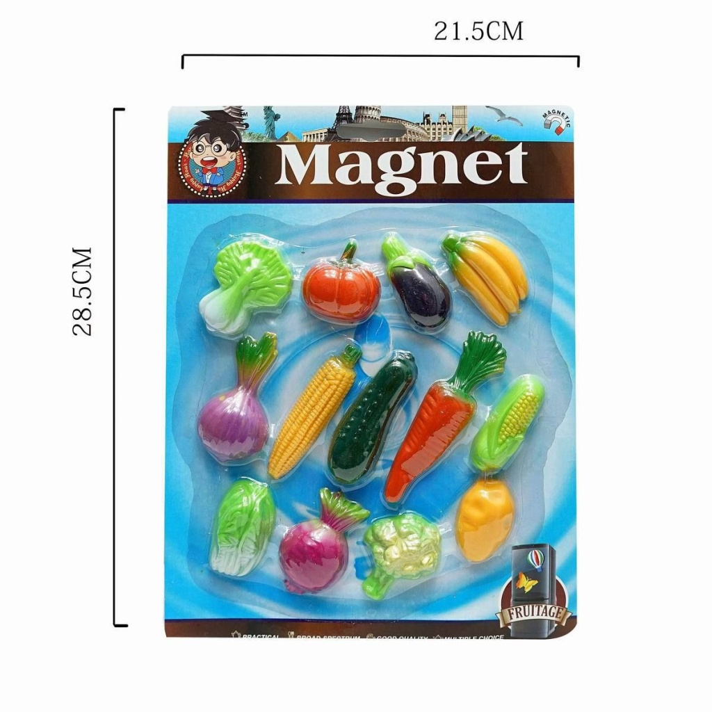 Vegetable refrigerator stickers, cartoon cute three-dimensional magnetic stickers, magnet creative magnetic stickers, a set of factory direct sales pic 11