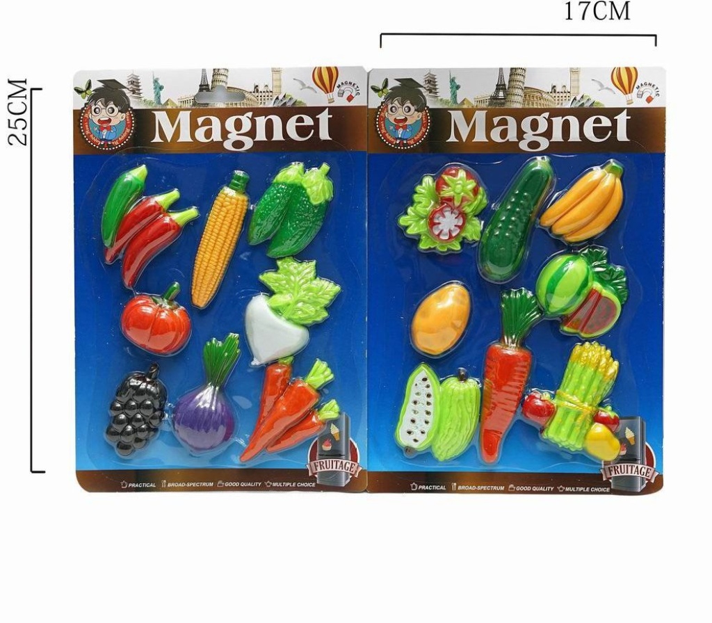Vegetable refrigerator stickers, cartoon cute three-dimensional magnetic stickers, magnet creative magnetic stickers, a set of factory direct sales pic 5