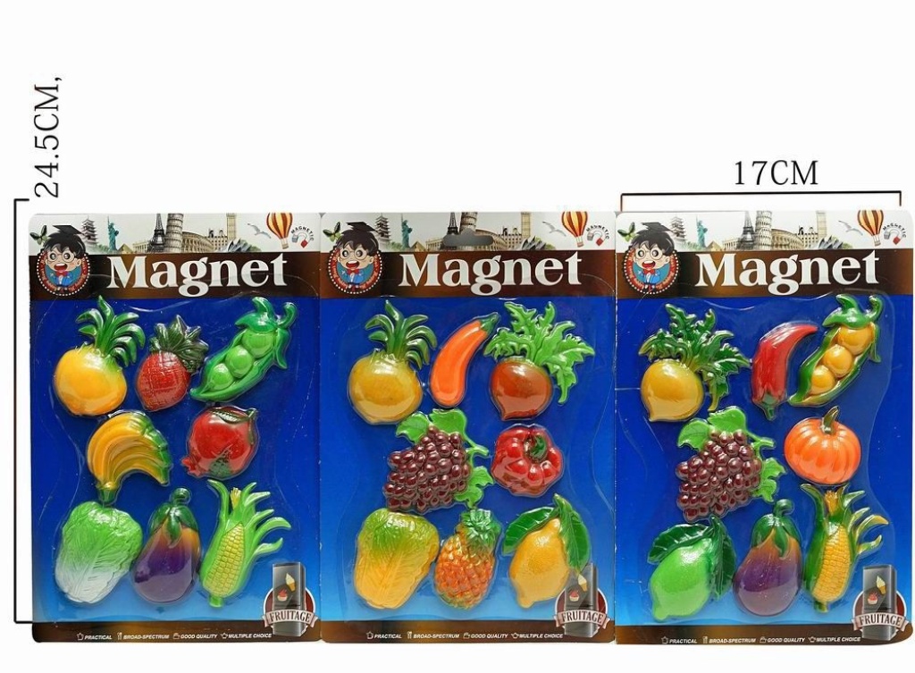 Vegetable refrigerator stickers, cartoon cute three-dimensional magnetic stickers, magnet creative magnetic stickers, a set of factory direct sales pic 6
