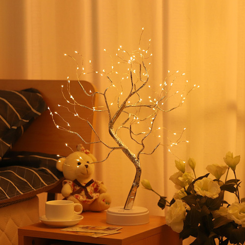 Pearl Tree Light Led Indoor Bedside Display Home Decorative Lamp Christmas Holiday Party Scene Layout Luminous Tree