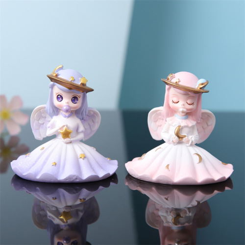 Baking Cake Topper Bubble Angel Sitting Lilith Girls‘ Doll Car Decoration Children Birthday Dress up
