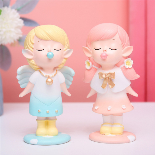 Factory Supplier 2022 New Duo Yin Elf Furnishings Living Room Bedroom Decorations Girl‘s Room Resin Decorations