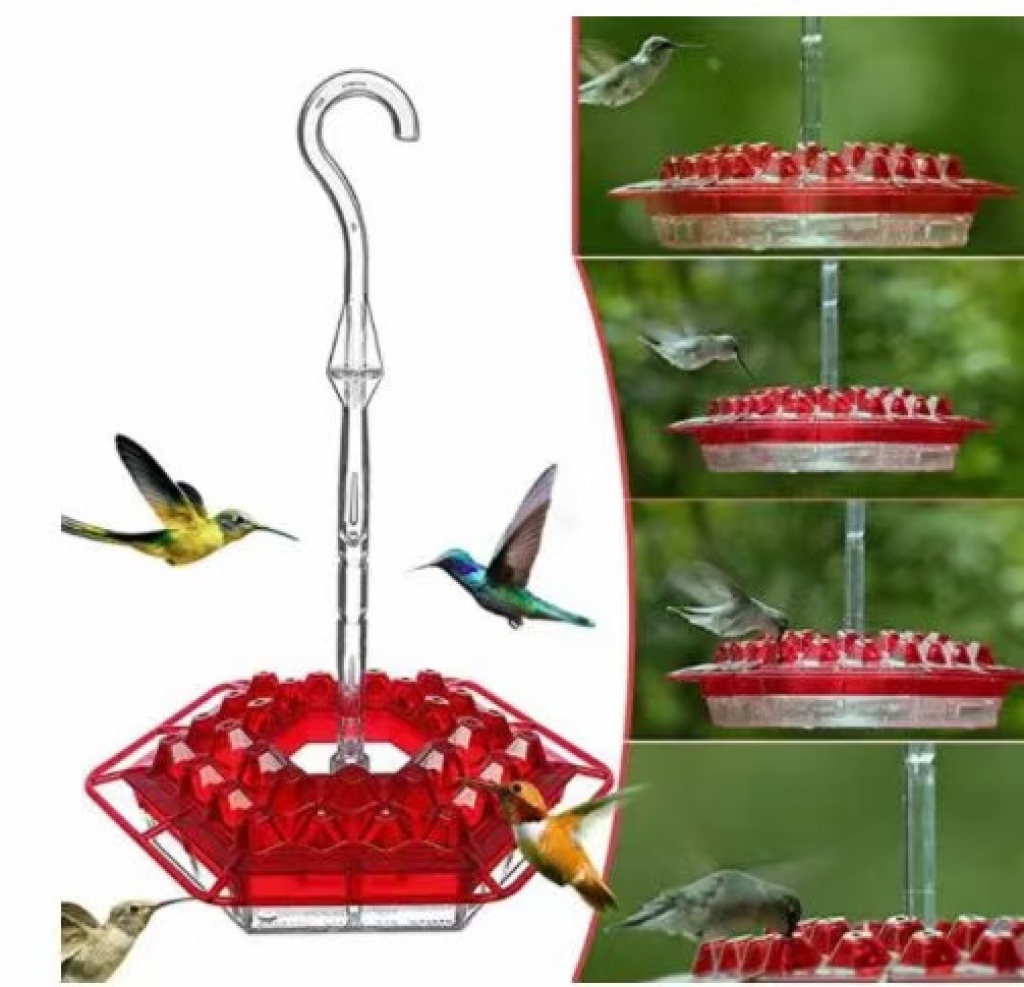 hummingbird feeder悬挂式六边蜂鸟喂鸟器喂食器wild bird feeder详情1