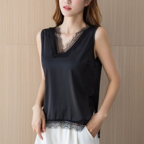 Spring and Summer New black Lace Top Camisole Women‘s Summer Slimming Sleeveless Vest Manufacturers Send on Behalf of 
