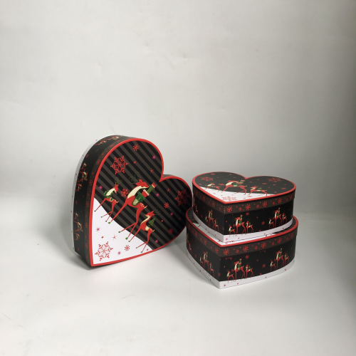 Gift Box Three-Piece Set Christmas Tiandigai Heart-Shaped Wedding Gift Box Peach Heart Gift Box Gift Box