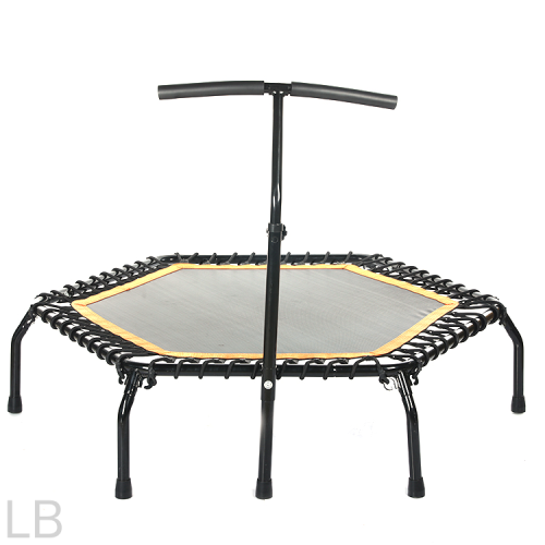 45-Inch Trampoline with Armrest Fitness Home Children‘s Indoor Bouncing Bed Adult Sports Small Trampoline