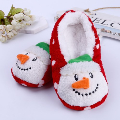 dormitory new flannel embroidered couple floor shoes winter warm non-slip slippers