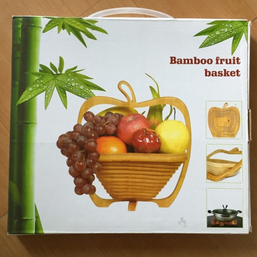 Bamboo Fruit Basket Fruit Basket Folding Fruit Basket Bamboo Wood 