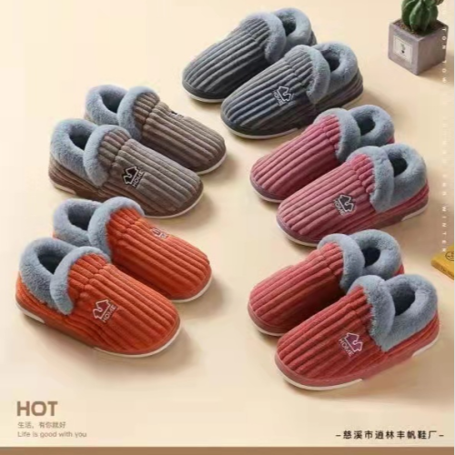 Cotton Slippers Couple home Warm Thick Bottom Wooden Floor Woolen Slippers Indoor Non-Slip Slippers Wholesale 