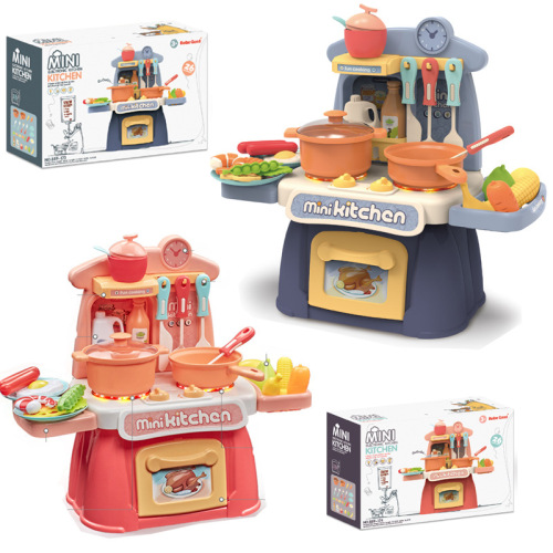 Cross-Border Children fruit Cutting Dressing Table Boy Girl Toy Mini Kitchenware Play House Toy Set