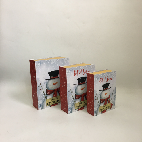 Rectangular Gift Box Three-Piece Christmas Rectangular Gift Box with Hand Gift Spot Factory Direct Sales Wholesale