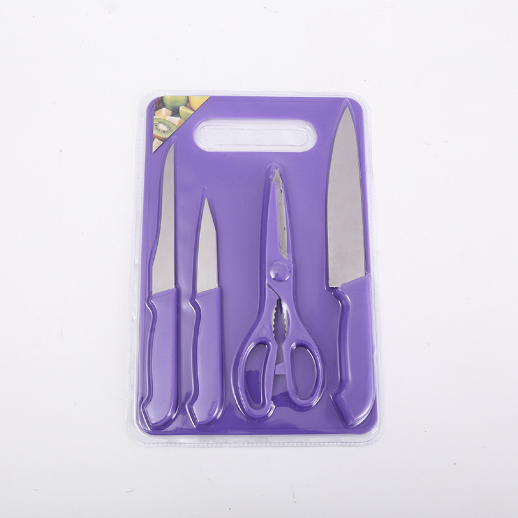 宝宝辅食刀具五件套 厨师刀 多用剪 鱼刀 菜刀 菜板等 厨房用具详情13