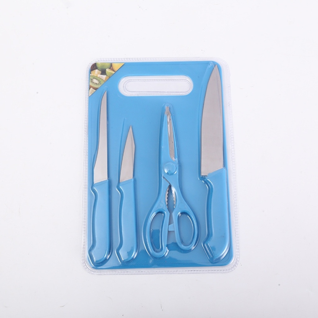 宝宝辅食刀具五件套 厨师刀 多用剪 鱼刀 菜刀 菜板等 厨房用具详情5