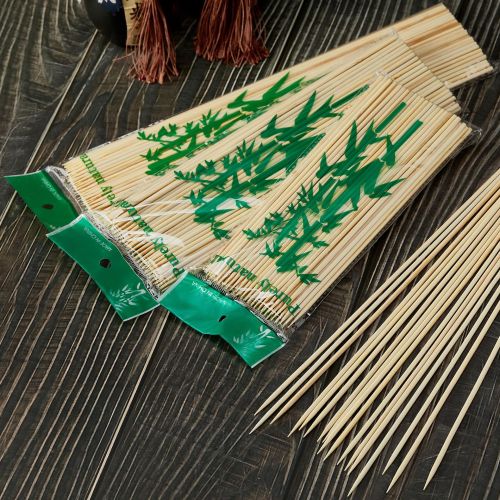 Disposable bamboo Stick Barbecue Stick String Stick Fruit Stick Can Carve Writing Invoicing Factory Wholesale Flat Head Stick Spicy Hot