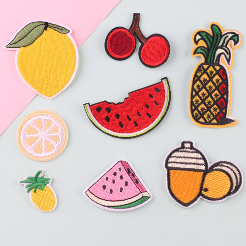 Duo Ku Embroidery Patch Clothing Accessories Cute Fruit and Vegetable Style Patch Ornament Accessories Badge Embroidered Patch