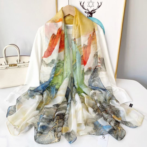 New Yourou Gauze Scarf Spring and Summer Sun-Proof All-Matching Scarf Air Conditioning Shawl Scarf Beach Towel 130*145