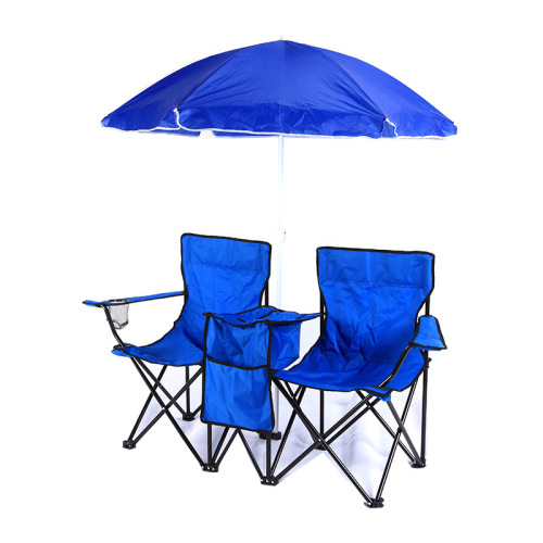 factory direct outdoor leisure beach chair sunshade ice pack double chair portable camping chair folding chair wholesale