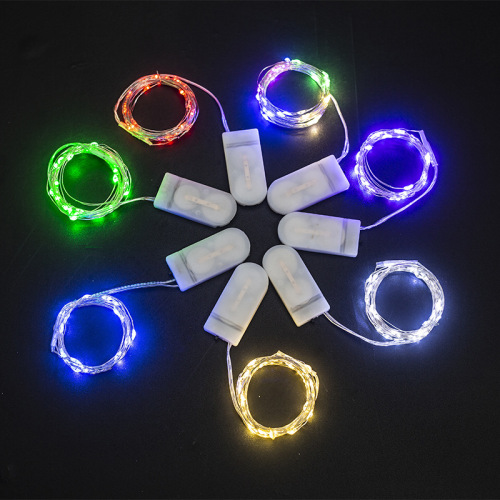 Colored Lights Christmas Button Lights Flowers Cake Gift Box Decorative Lights Wave Ball Toy Flash Led Button Light String