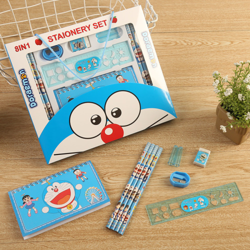 Children‘s Christmas Gift Stationery Gift Primary School Kindergarten Creative Stationery Set Portable Gift Bag Prize