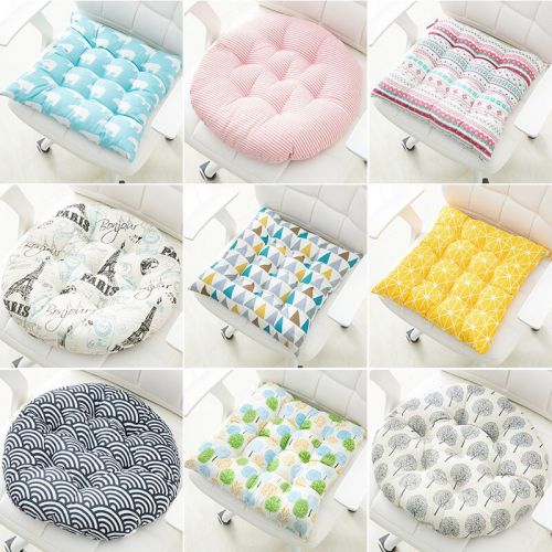 cotton and linen thickened cushion autumn and winter breathable office chair cushion student classroom board stool tatami round soft cushion