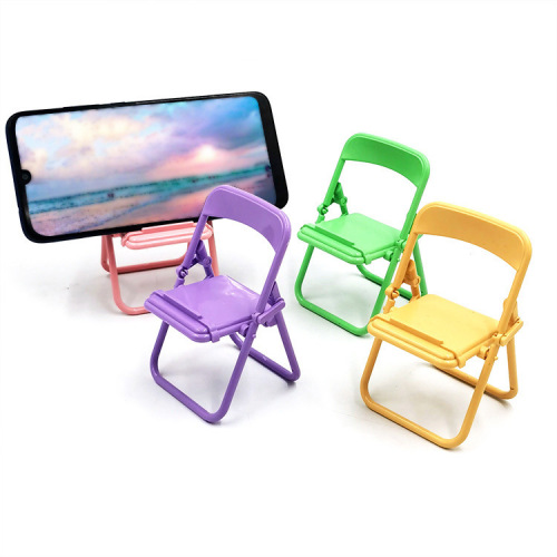 cute small chair mobile phone stand creative desktop mobile phone holder foldable live watching tv lazy chasing bracket