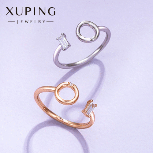 Xuping Jewelry Circle Geometric Open Ring Wholesale Female Japanese and Korean Simple Stylish Niche Normcore Bag Ring
