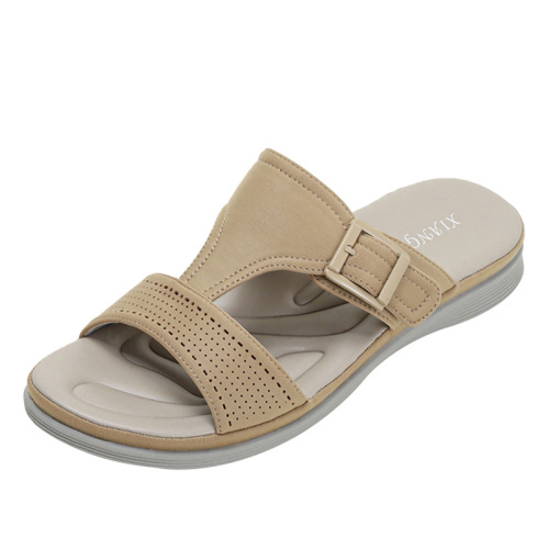 cross-border wedge heels thick bottom for outdoors women‘s slippers summer new women‘s fashion leisure sandals slipper