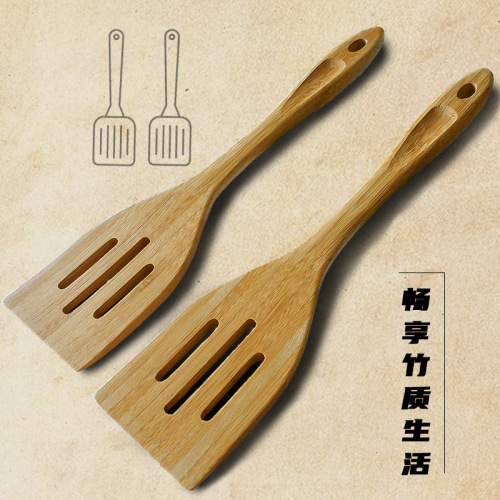 factory direct bamboo rice spoon non-stick pan three-line shovel creative ladel kitchen tableware