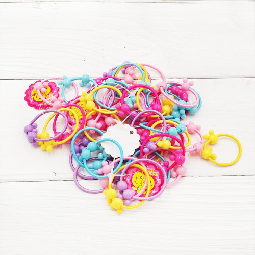 korean style children‘s colored rubber band small hair band comb hair rope new children‘s hair rope 50 pieces