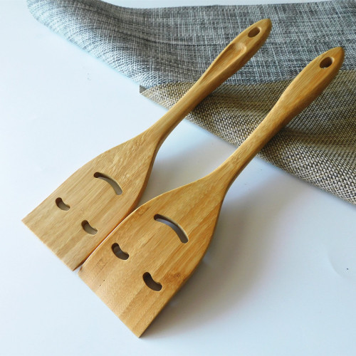 Factory Direct Second-Line Creative Shovel Spoon Kitchen Tableware Smiley Bamboo Rice Shovel Non-Stick Pan