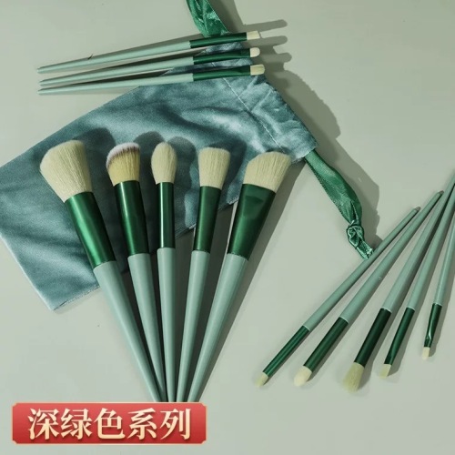 fix makeup brush 13 soft brush four seasons green set blush brush foundation brush eye shadow eyebrow brush matcha green brush set