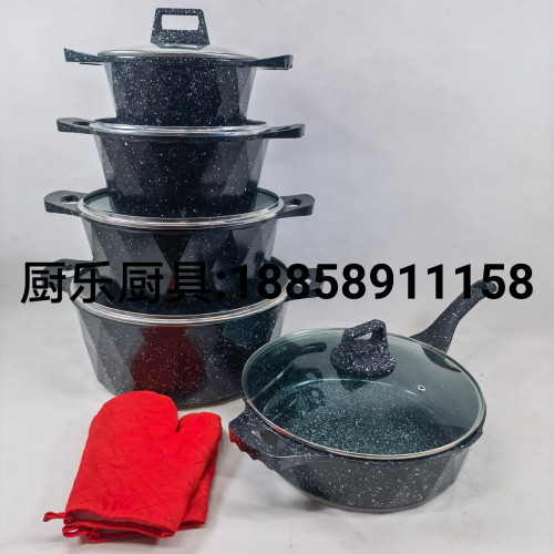 Die Casting Aluminum Pan Non-Stick Pot Maifan Stone cookware Kitchen Supplies Soup Pot Stew Pot Soup Frying Pan Integrated Foreign Trade Hot Sale