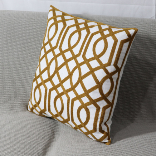 Nordic Ins Line Geometric Abstract Hotel Throw Pillow Cover Sofa Bay Window Embroidery Waist Pillow Afternoon Nap Pillow Bedside Cushion
