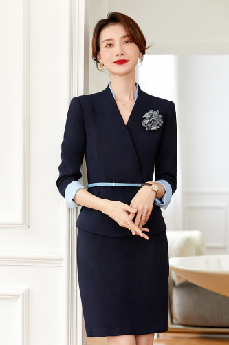 stewardess professional suit women‘s elegant dress sales department hotel reception work clothes jewelry high-end work clothes