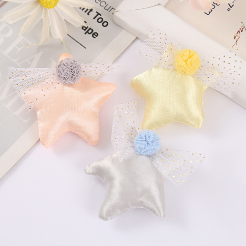 new mesh five-pointed star accessories cute creative doll diy all-match clothing bag hat accessories