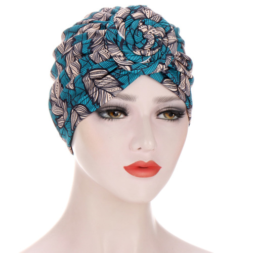 aliexpress/amazon snail spiral headscarf cap multi-color closed toe cap fashion bottoming headscarf cap