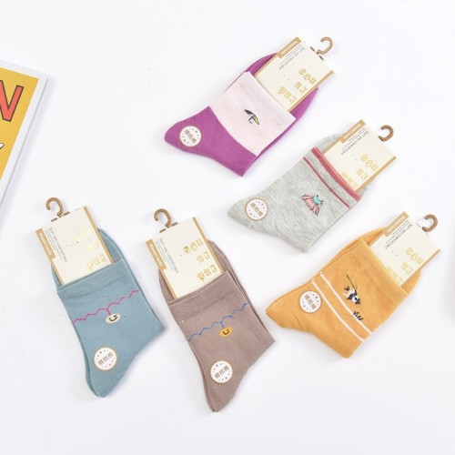 200-Pin New Mid-Calf Women‘s Socks Women‘s Colorful Cotton Socks Cartoon Northeast Socks Female Manufacturers