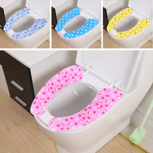 adhesive toilet mat printing can be cut toilet stickers bathroom toilet washable cushion toilet mat