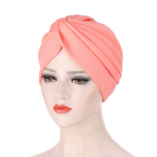 AliExpress European and American Fashion India Solid Color Twist Space Cotton Hand Sewing Muslim Hooded Cap Cap Toe Cap in Stock