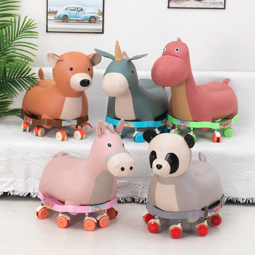 children‘s sofa cartoon animal pulley pulley detachable baby cute seat scooter mobile stool