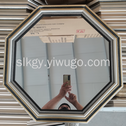New Octagonal Shaped Mirror European Style Mirror Bathroom Supplies Frame Decoration 
