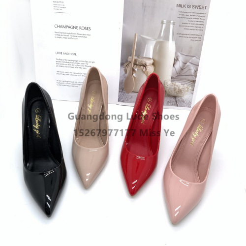 high heel chunky heel crystal heel new elegant summer spring and autumn design sense pumps guangzhou women‘s shoes handcraft shoes